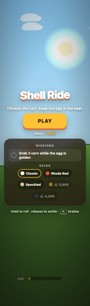Shell Ride menu